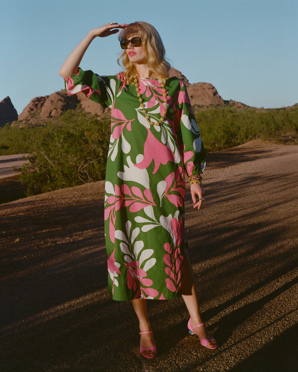 Minnow Maxi Dress - Mid-Century Palm Dresses Frances Valentine