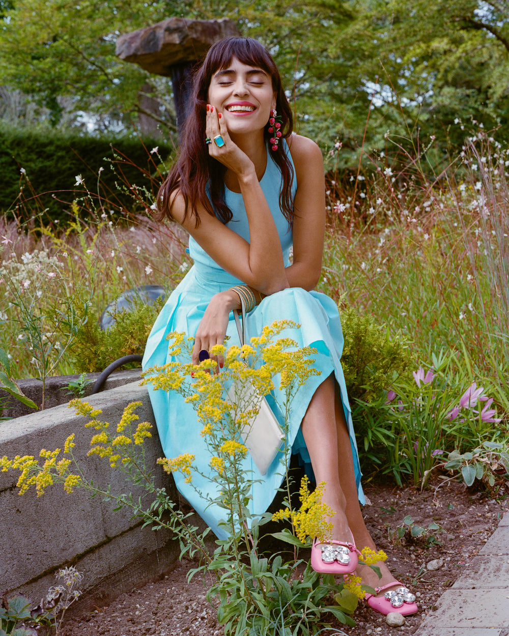 Monique Dress - Blue Dresses Frances Valentine
