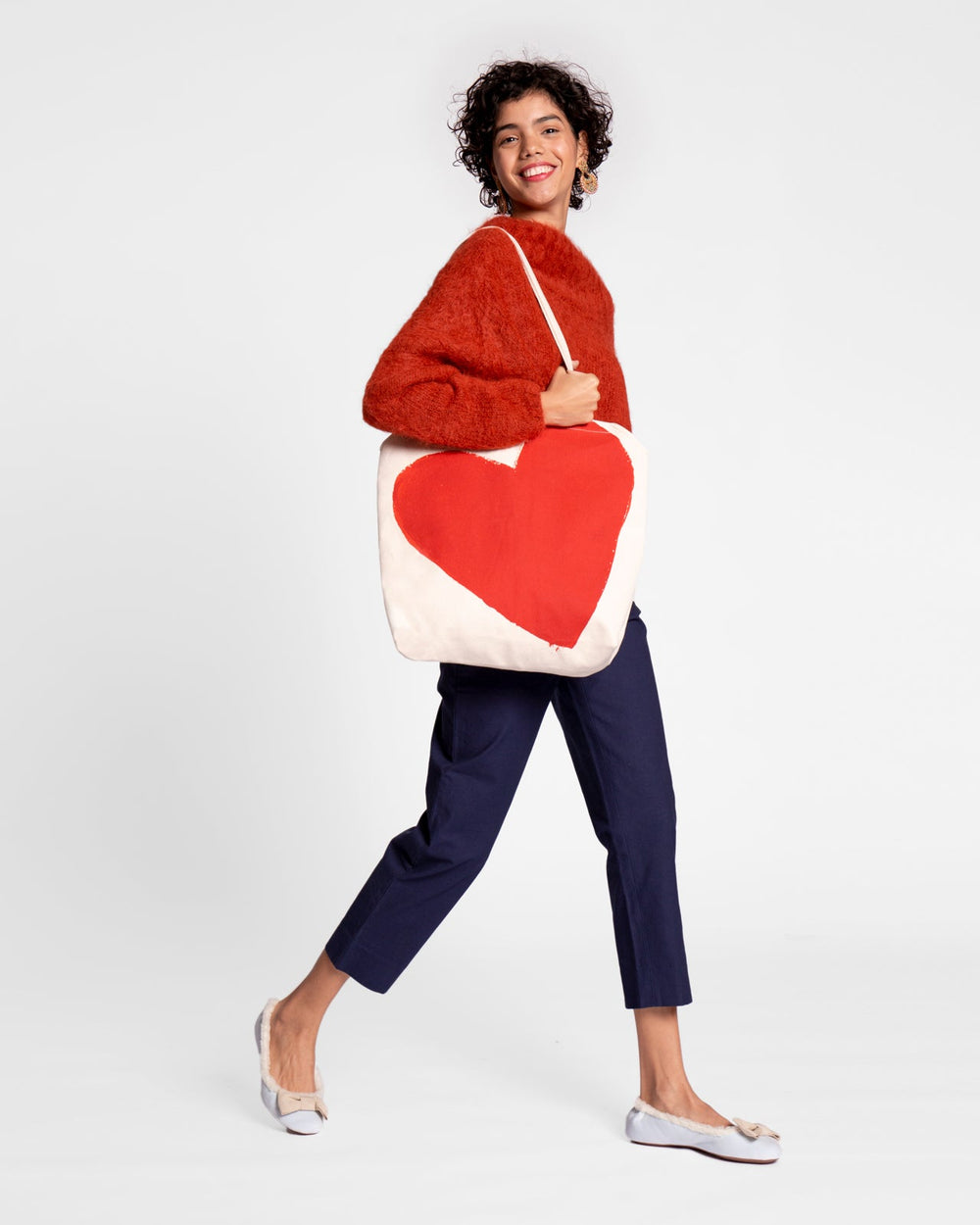 Canvas Heart Easy Tote Large Tote Frances Valentine