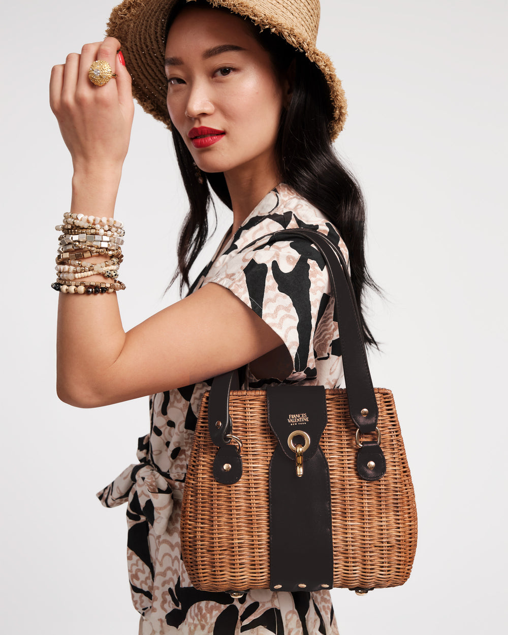 Gigi Basket - Toast/Black Basket Frances Valentine