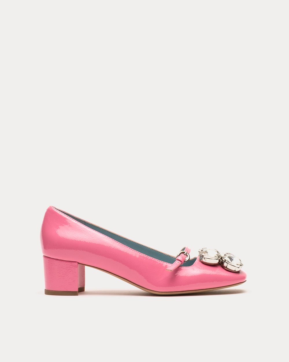 Josephine Heel - Crinkled Leather Pink Frances Valentine