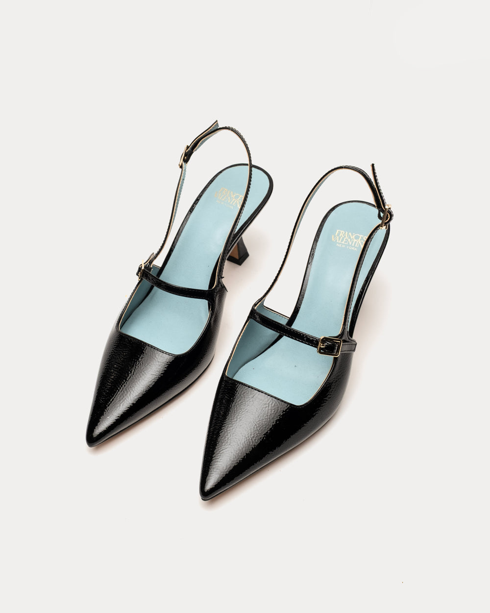 Vivi Pump - Crinkled Leather Black Frances Valentine