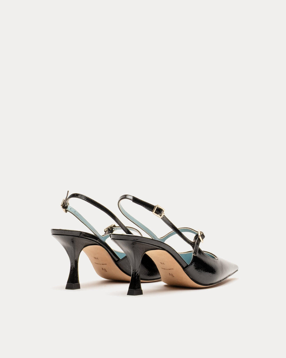 Vivi Pump - Crinkled Leather Black Frances Valentine