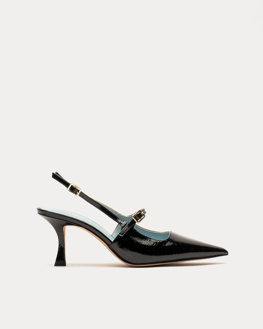 Vivi Pump - Crinkled Leather Black Frances Valentine