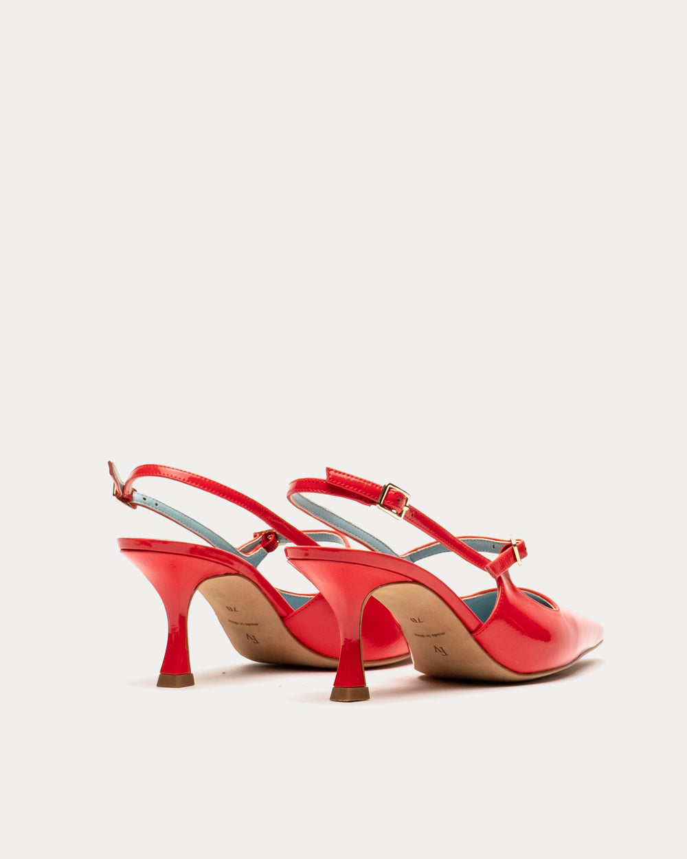 Vivi Pump - Crinkled Leather Geranium Frances Valentine