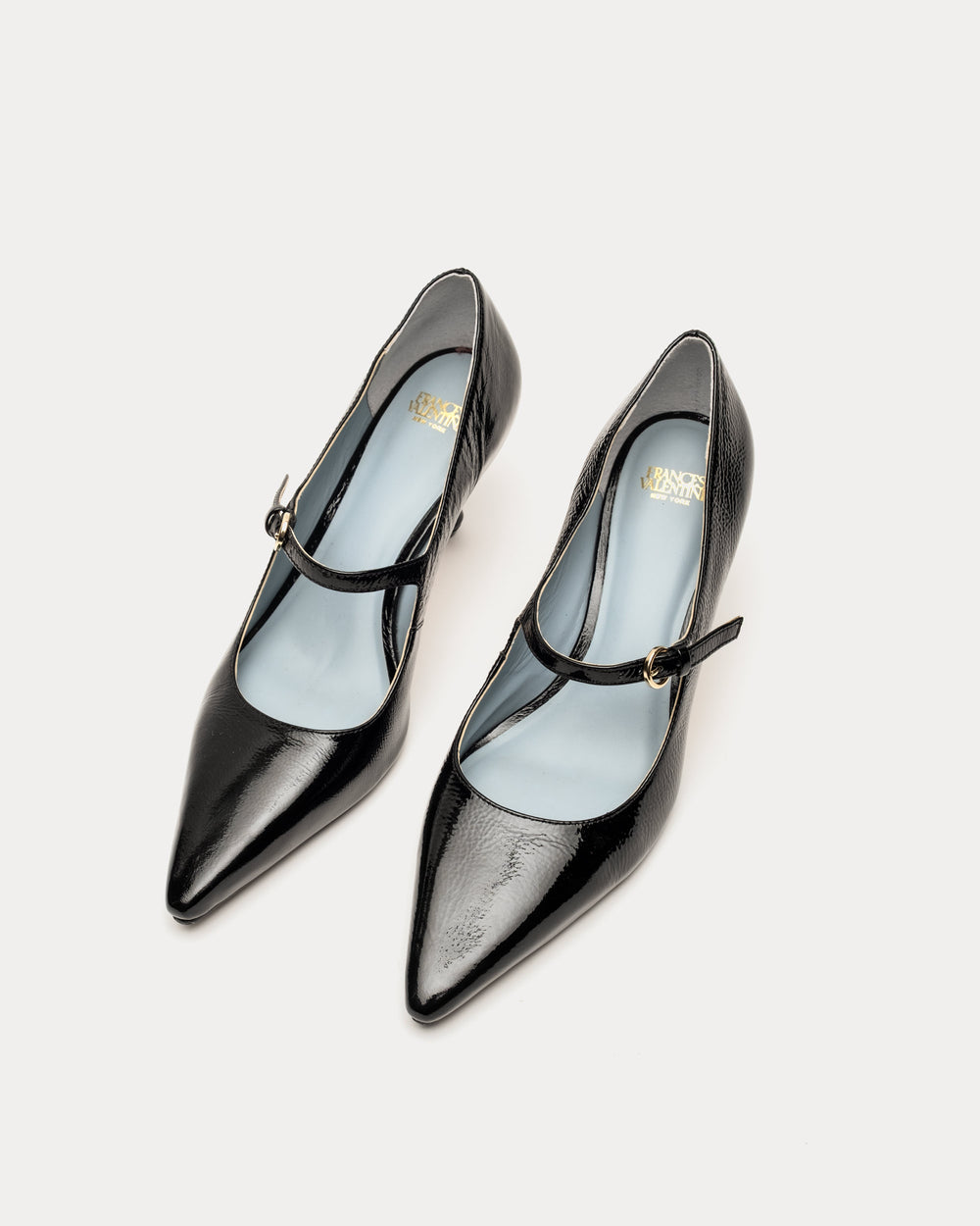 Naomi Pump - Crinkled Leather Black Frances Valentine