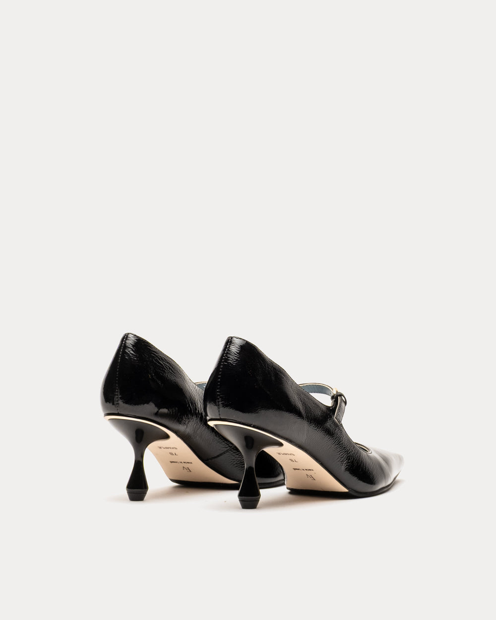 Naomi Pump - Crinkled Leather Black Frances Valentine
