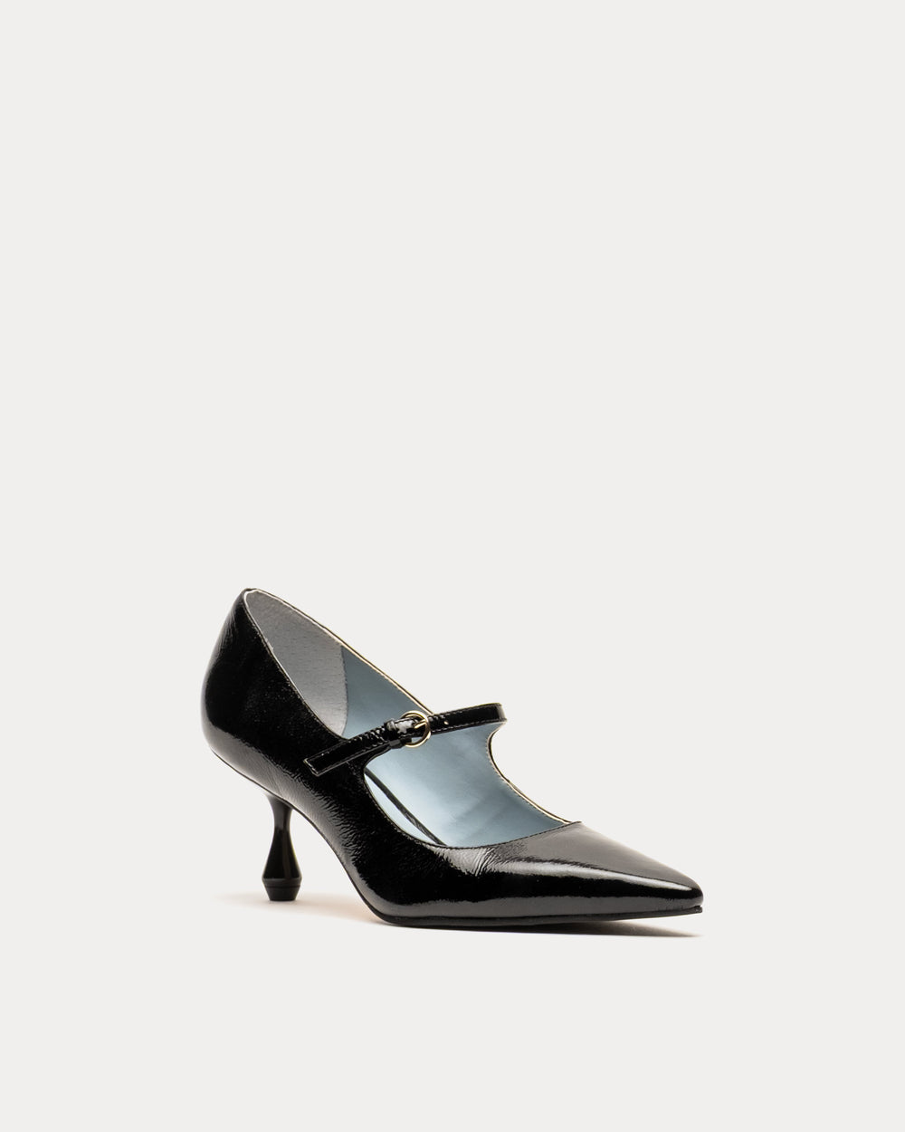 Naomi Pump - Crinkled Leather Black Frances Valentine