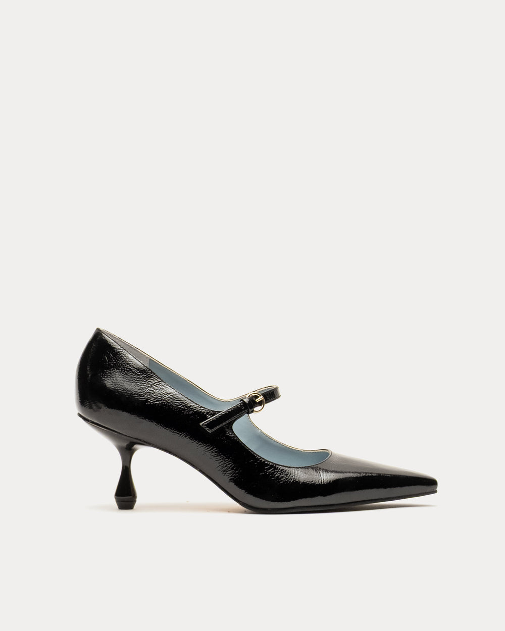 Naomi Pump - Crinkled Leather Black Frances Valentine