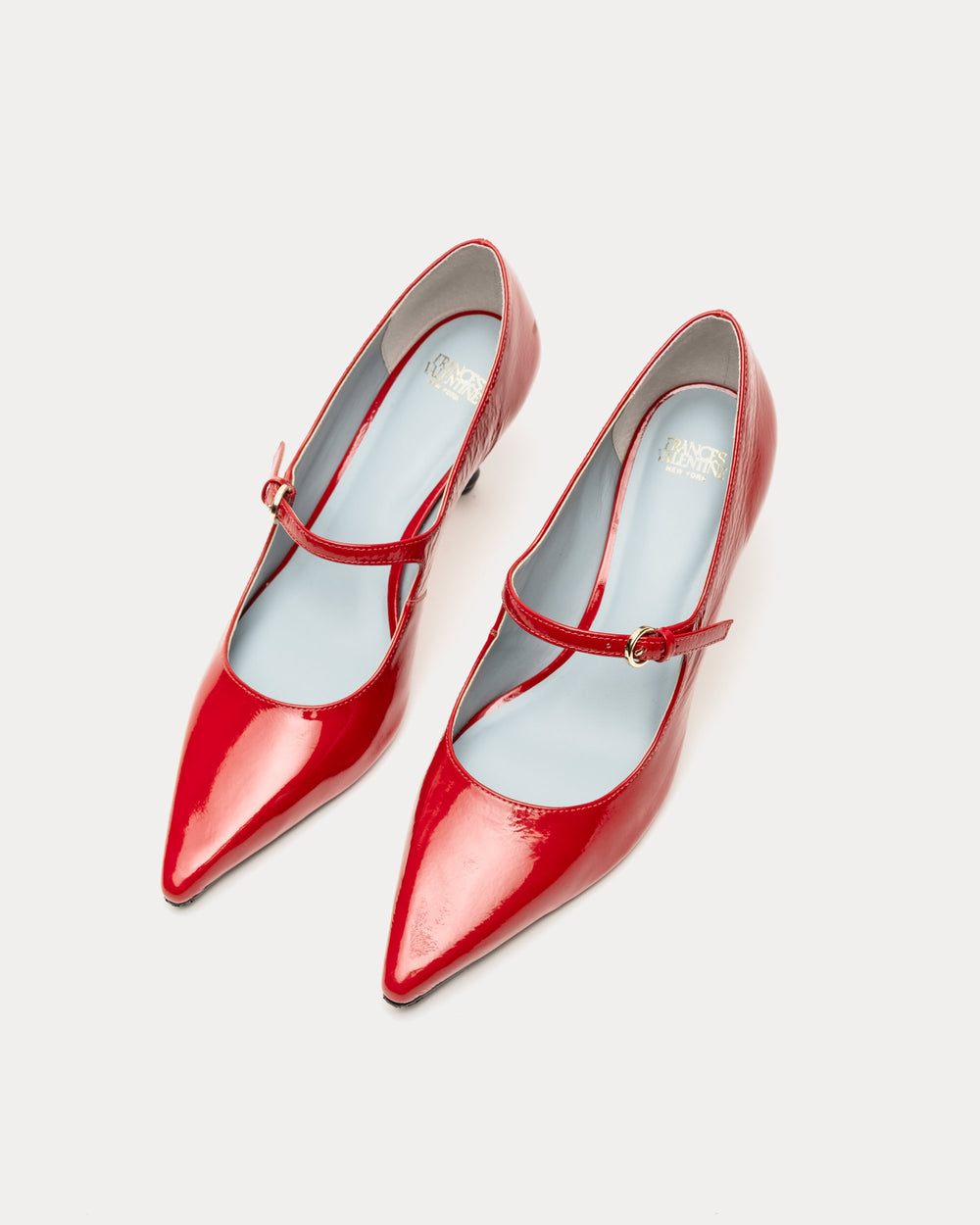 Naomi Pump - Crinkled Leather Red Frances Valentine