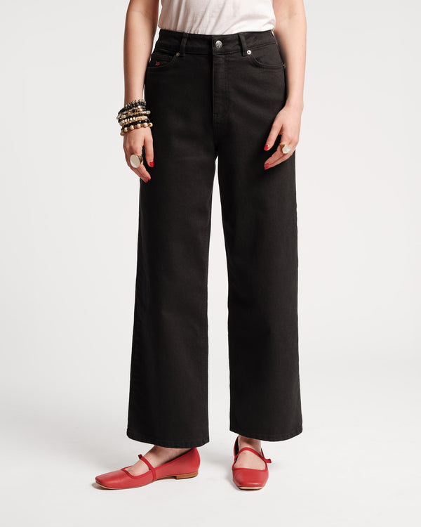 Ace Jean Stretch Denim - Black Pants Frances Valentine