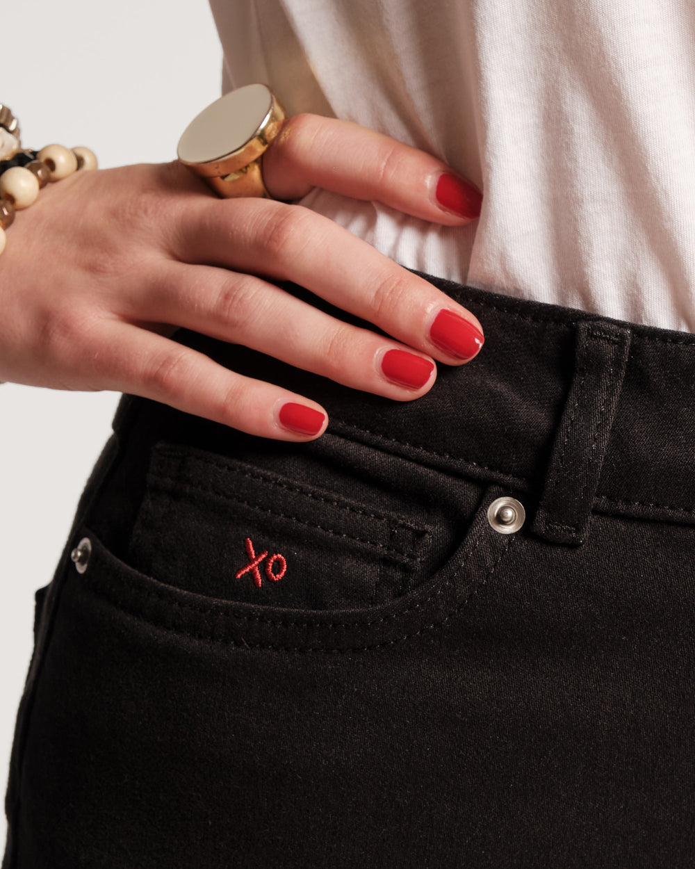Ace Jean Stretch Denim - Black Pants Frances Valentine