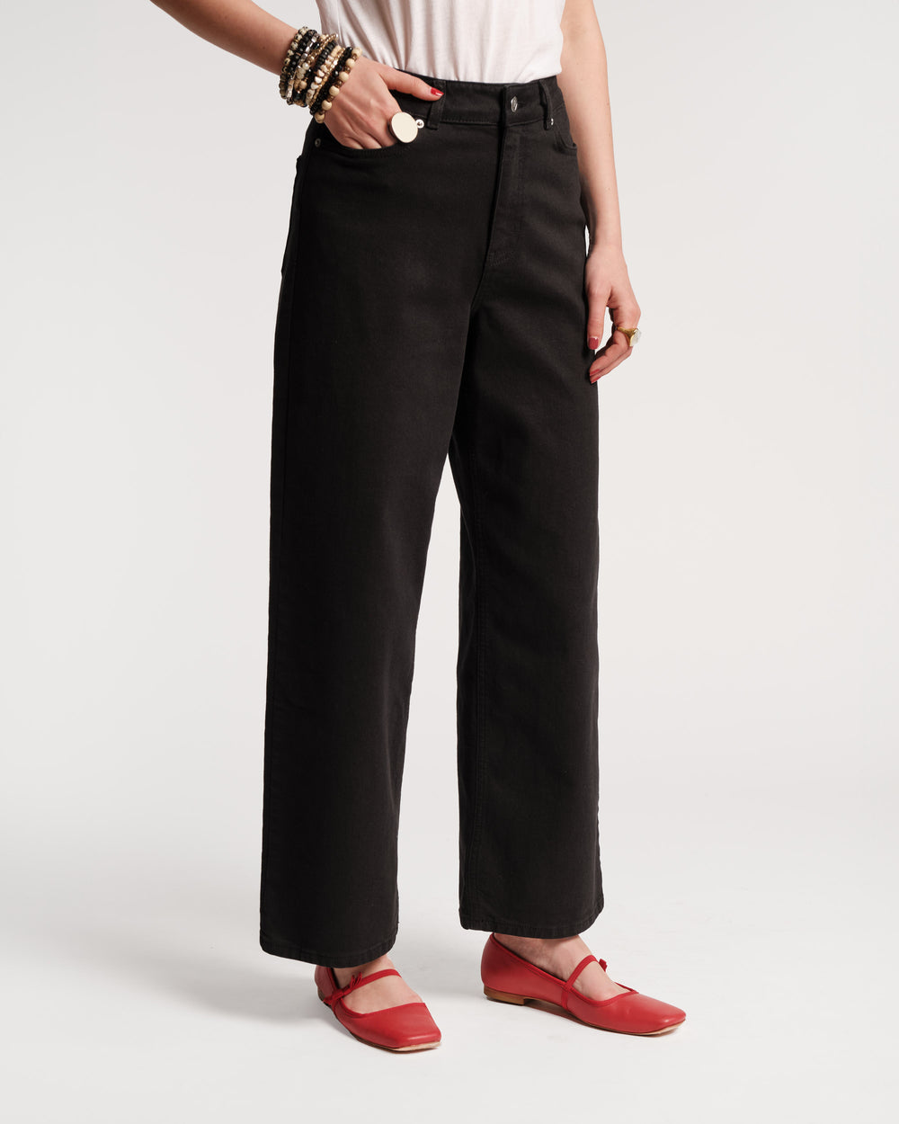 Ace Jean Stretch Denim - Black Pants Frances Valentine