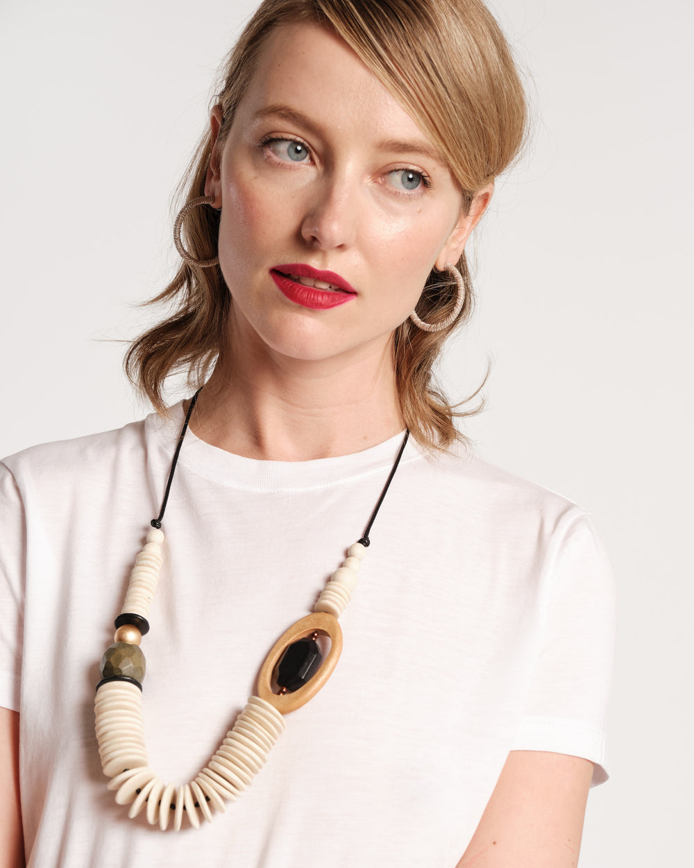 Peyton Necklace - White Multi Necklace Sylca