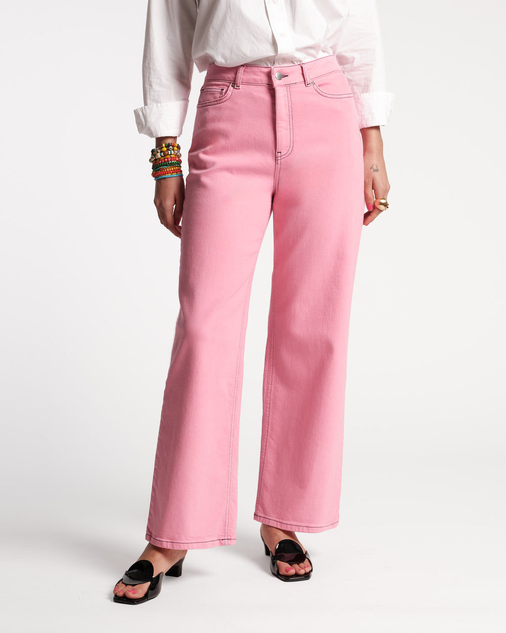 Ace Jean Stretch Denim - Pink Pants Frances Valentine