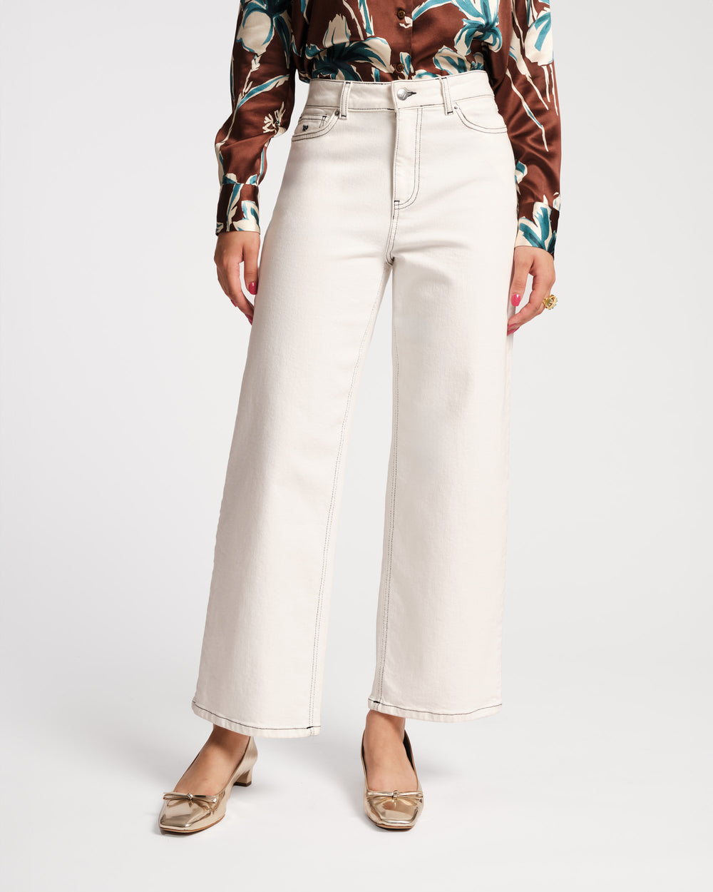 Ace Jean Stretch Denim - White Pants Frances Valentine