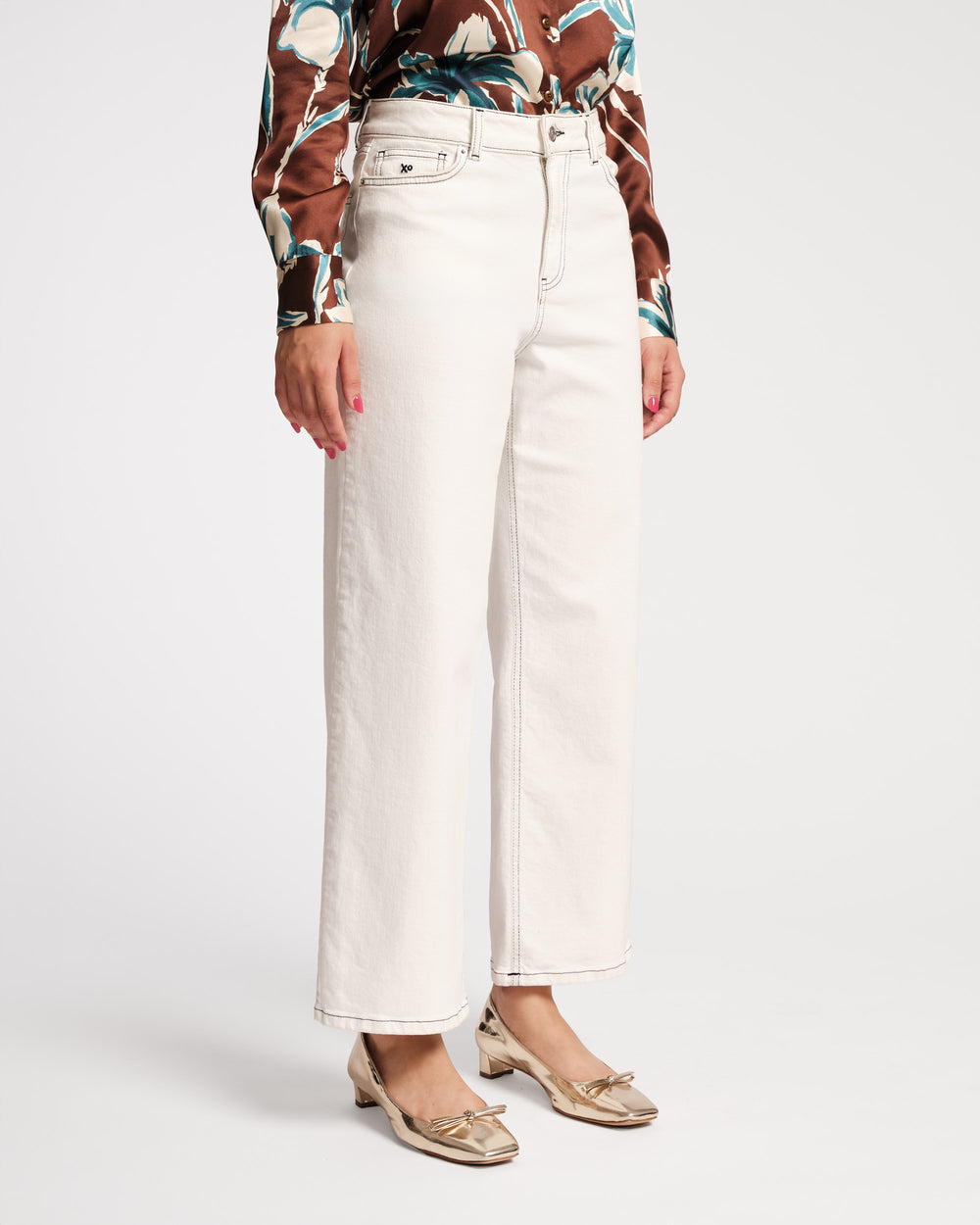 Ace Jean Stretch Denim - White Pants Frances Valentine
