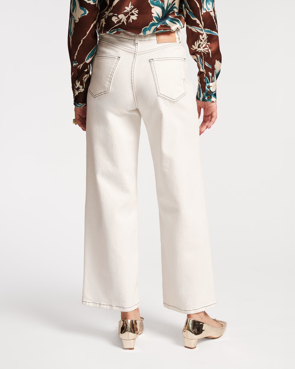 Ace Jean Stretch Denim - White Pants Frances Valentine