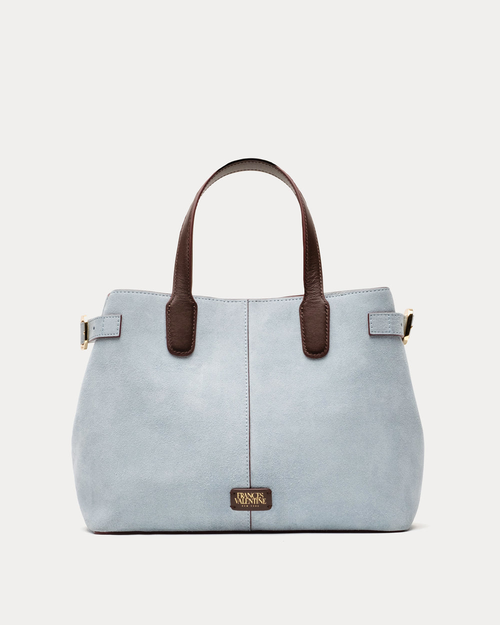 Amalie Suede Tote - Light Blue Handbag Frances Valentine
