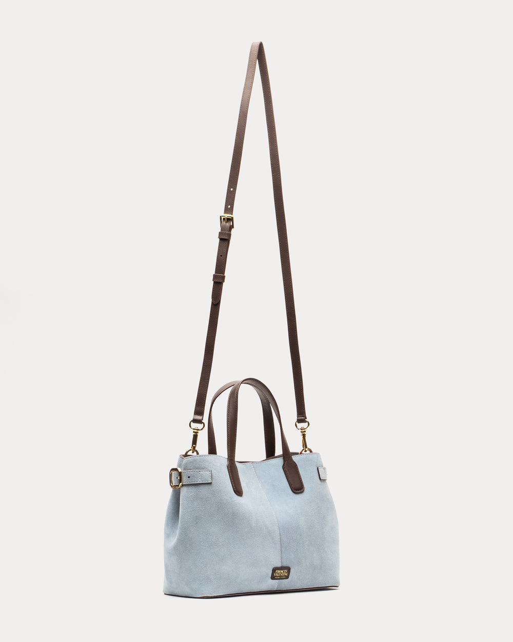Amalie Suede Tote - Light Blue Handbag Frances Valentine