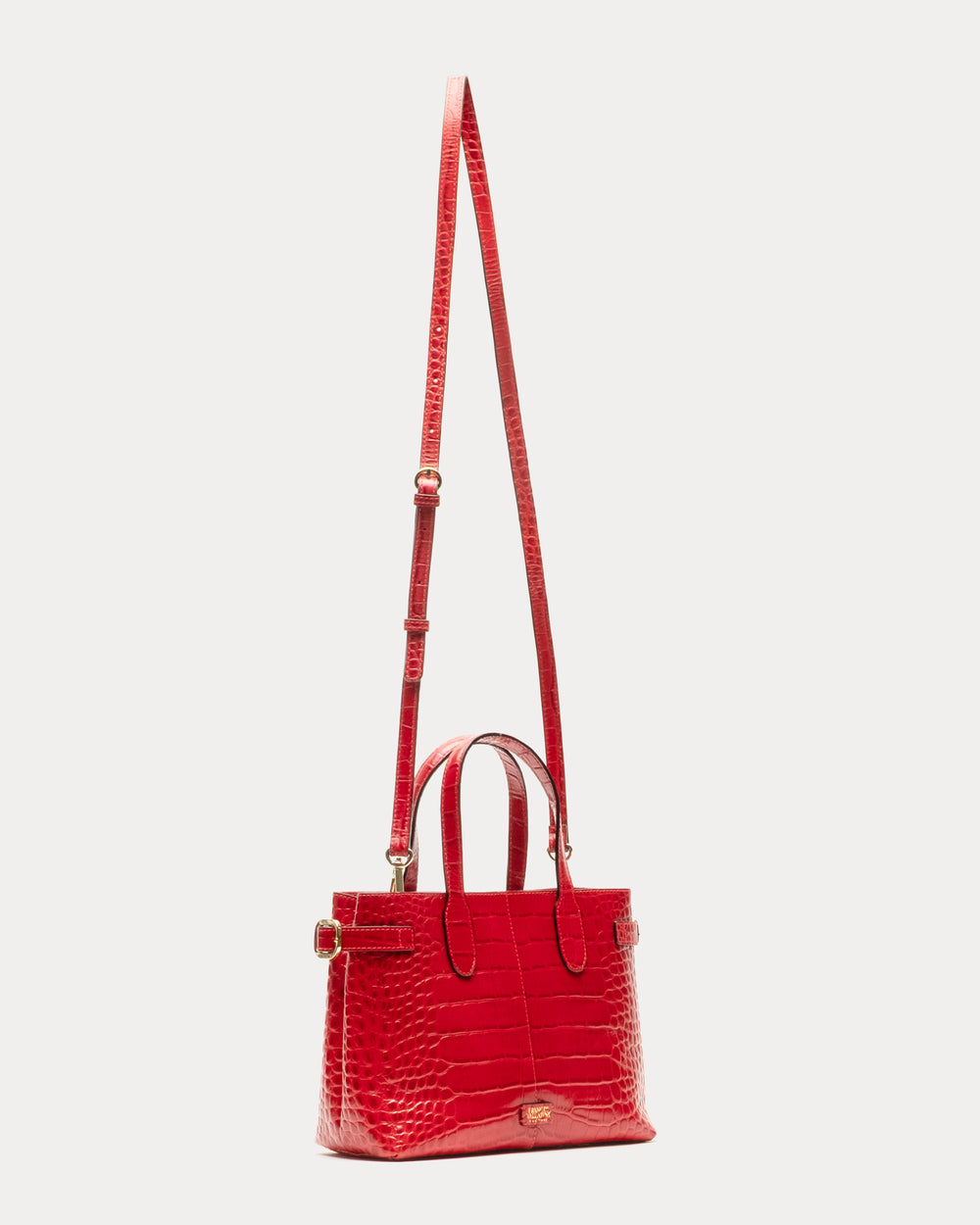 Amalie Tote - Croc Emboss Red Handbag Frances Valentine