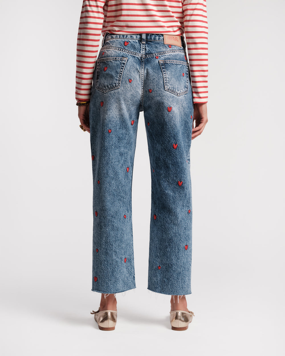 Andy Sweetheart Jean - Heart Embroidery Pants Frances Valentine