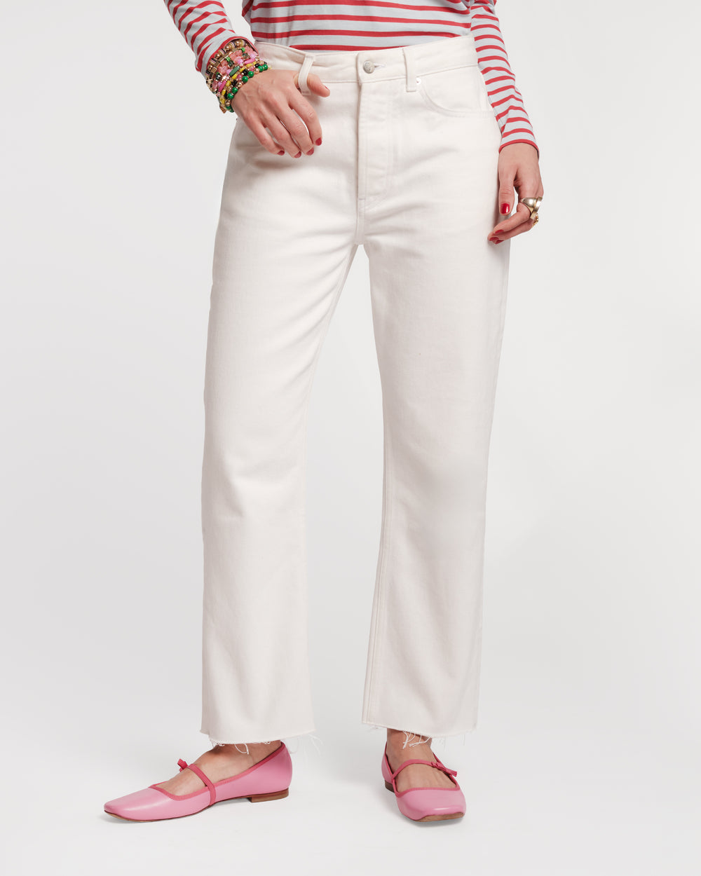 Andy Jean - White Pants Frances Valentine