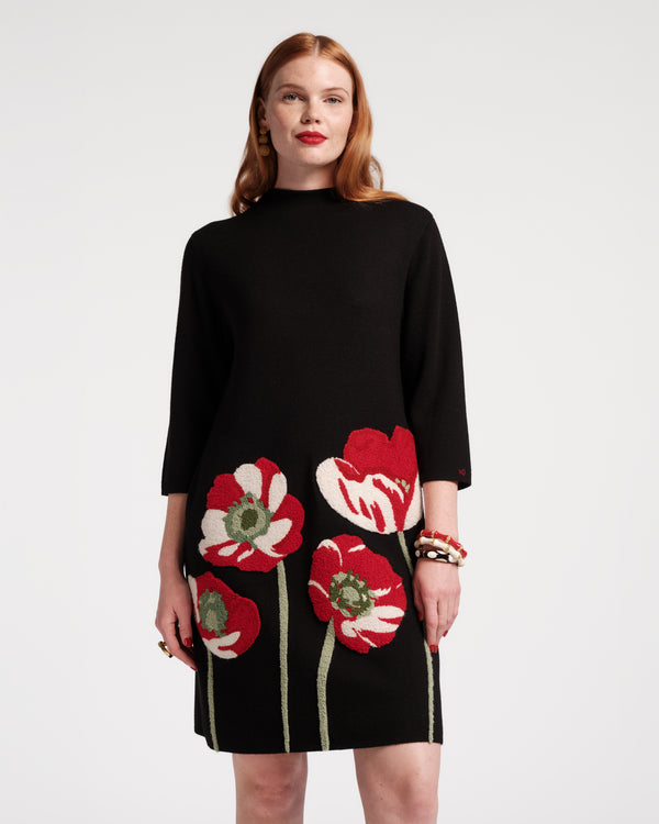 Annie Embroidered Wool Dress - Paradise Poppy Dresses Frances Valentine