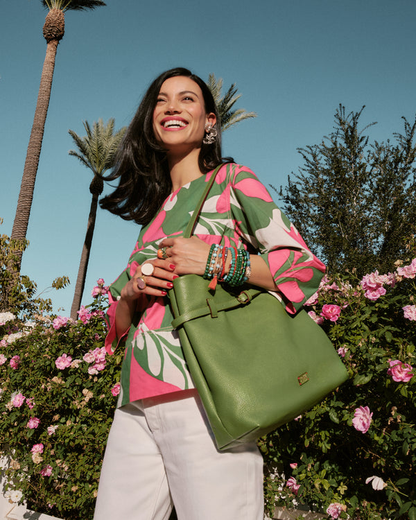 Carly Top - Mid-Century Palm Tops Frances Valentine