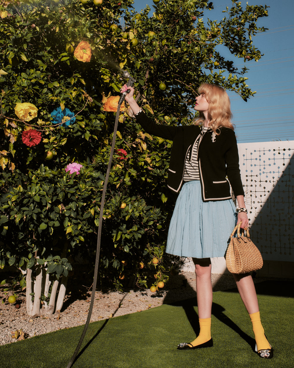 Claire Skirt - Light Blue Skirts Frances Valentine