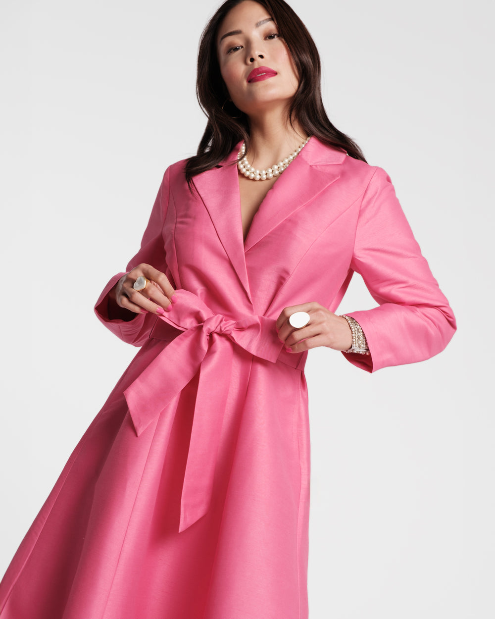 Lucille Wrap Dress - Pink Dresses Frances Valentine