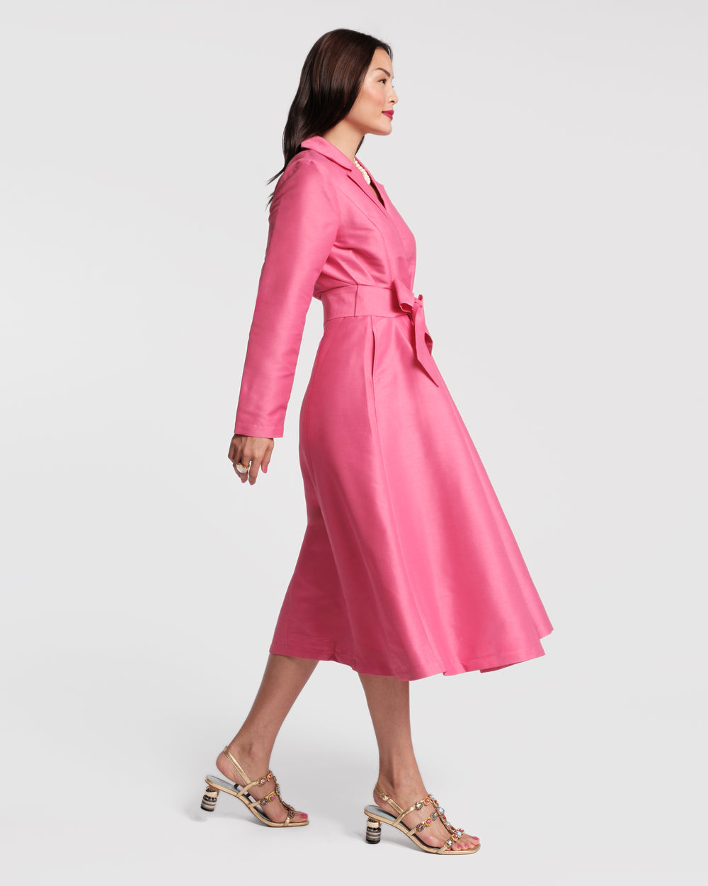 Lucille Wrap Dress - Pink Dresses Frances Valentine