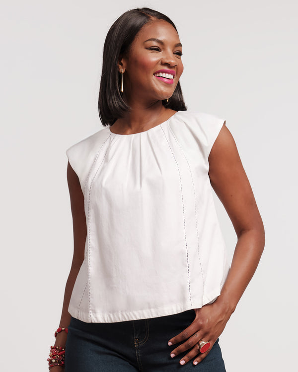 Bailey Top - White Tops Frances Valentine
