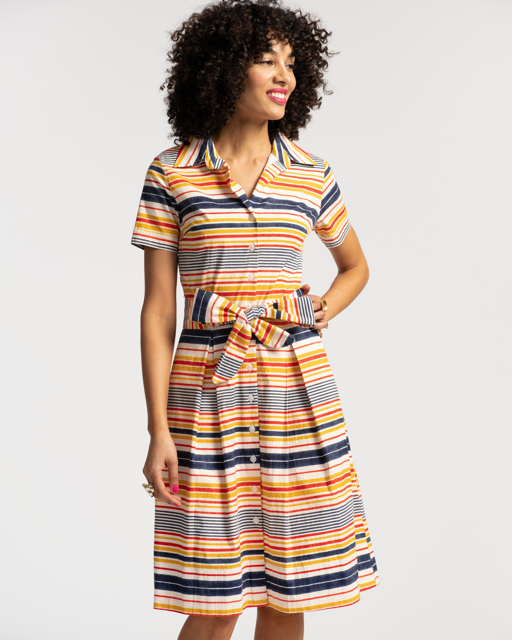 Bella Dress - Regatta Stripe Dresses Frances Valentine