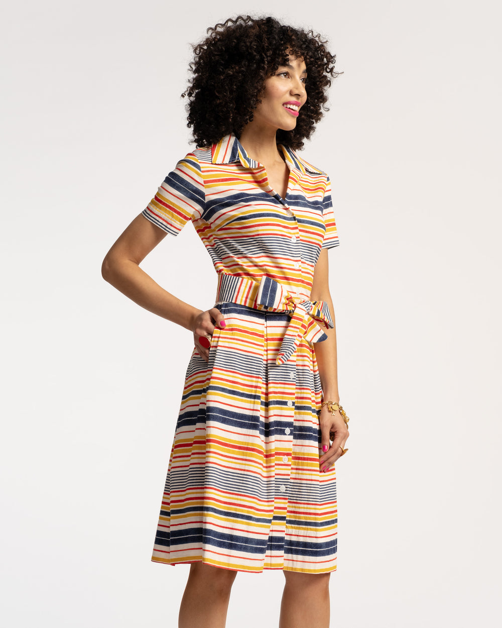 Bella Dress - Regatta Stripe Dresses Frances Valentine