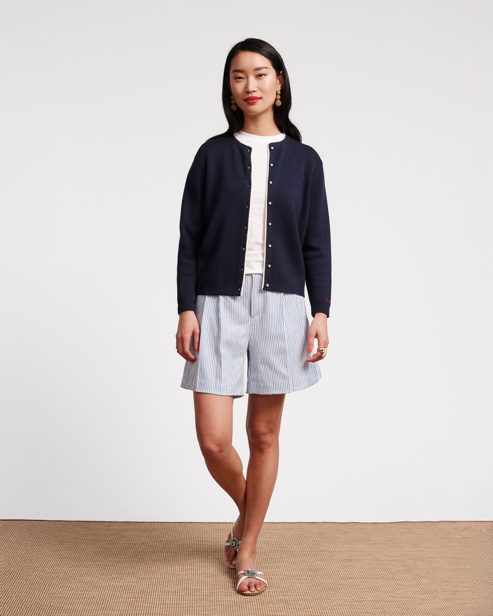 Benny Short - Stripe Seersucker Shorts Frances Valentine