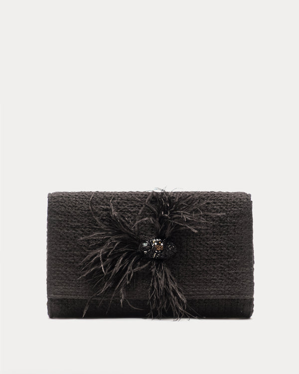 Betta Fish Clutch - Boucle Black Clutch Frances Valentine