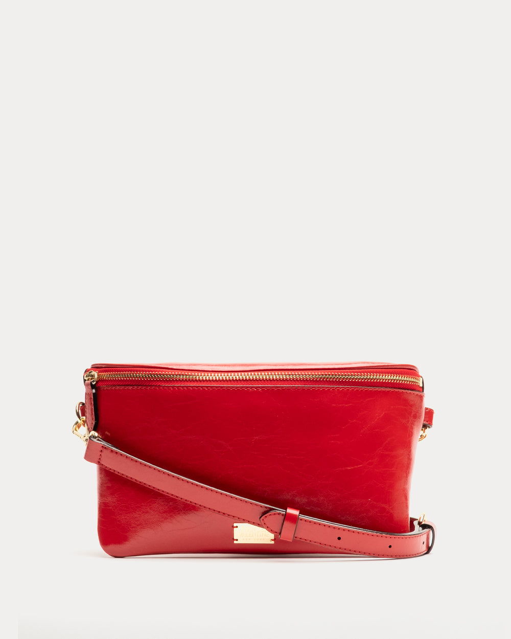 Billie Sling Bag - Crinkled Leather Red Shoulder Bag Frances Valentine
