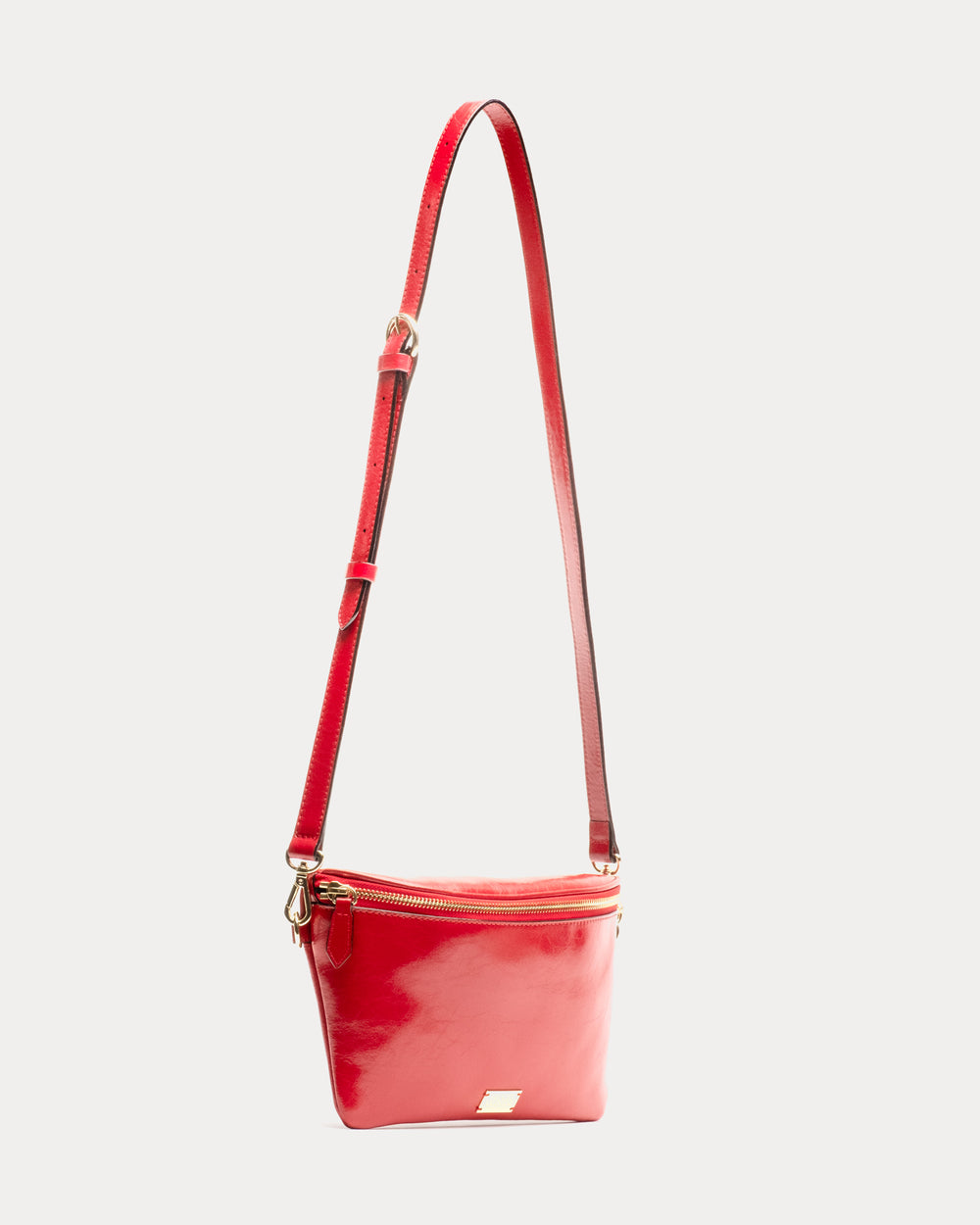 Billie Sling Bag - Crinkled Leather Red Shoulder Bag Frances Valentine