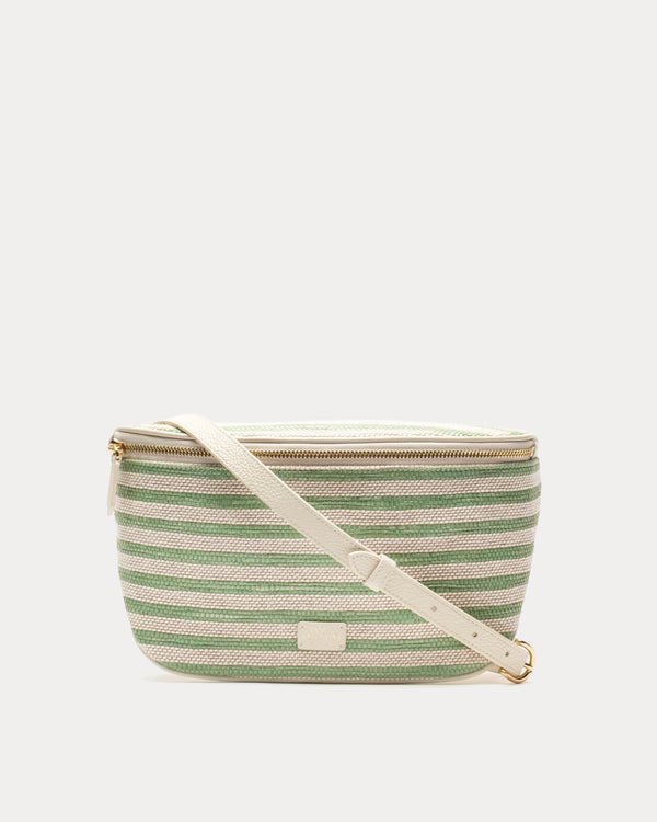 Billie Sling Raffia - Green Stripe Small Crossbody Frances Valentine