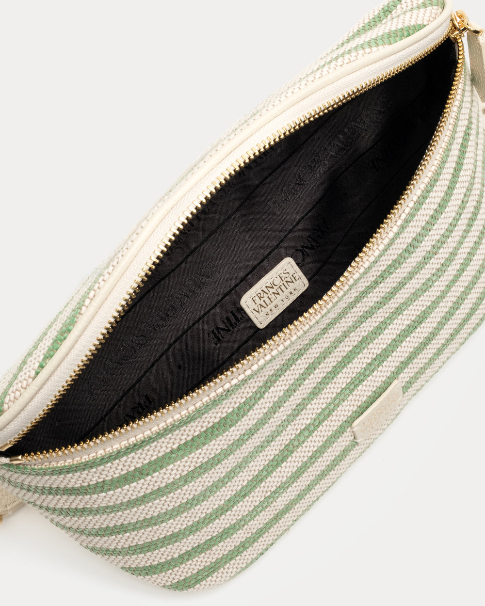 Billie Sling Raffia - Green Stripe Small Crossbody Frances Valentine