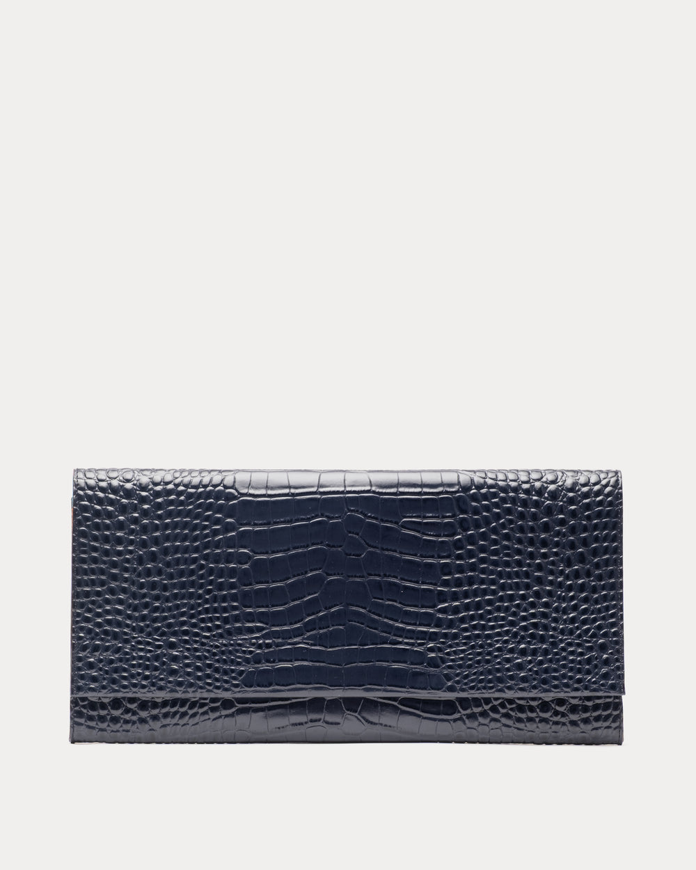 Supersize Croc Clutch - Navy Handbag Frances Valentine