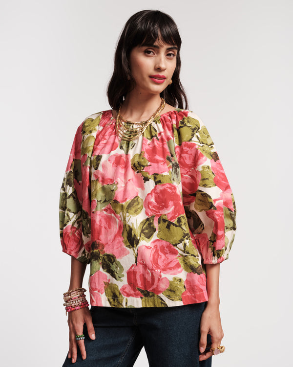 Bliss Top - Pretty Peonies Tops Frances Valentine