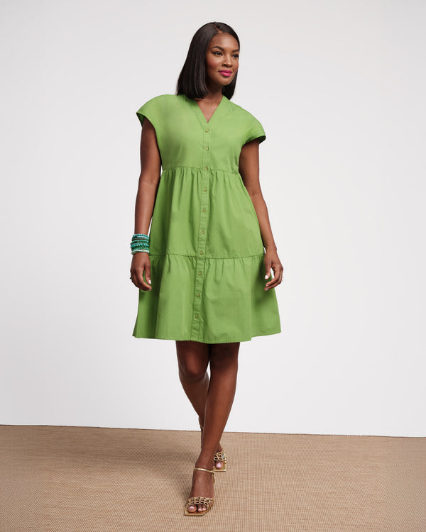 Breezy Mini Dress - Green Dresses Frances Valentine