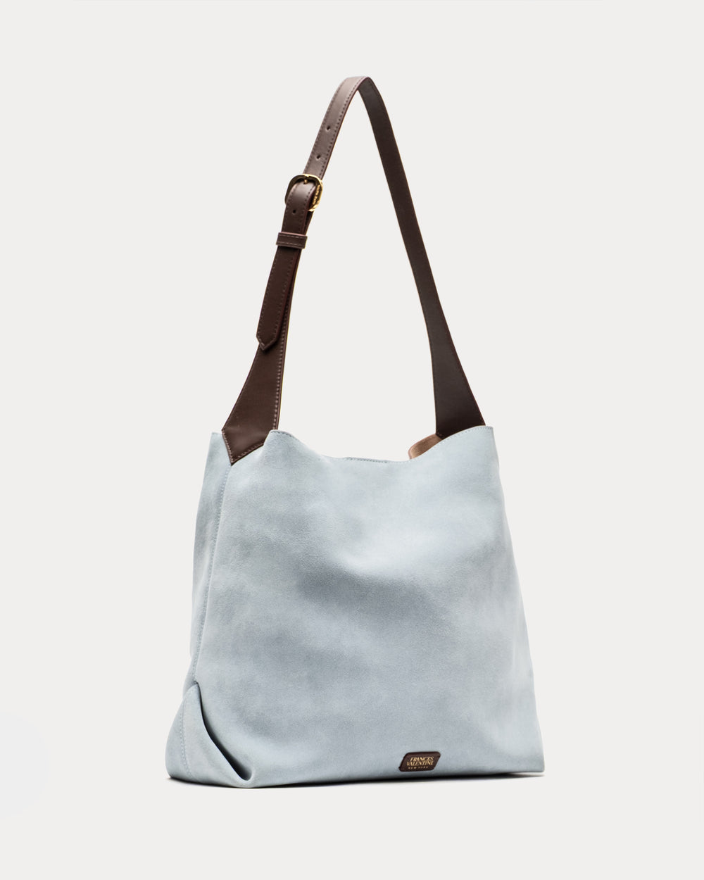 Brynn Suede Hobo - Light Blue Large Tote Frances Valentine