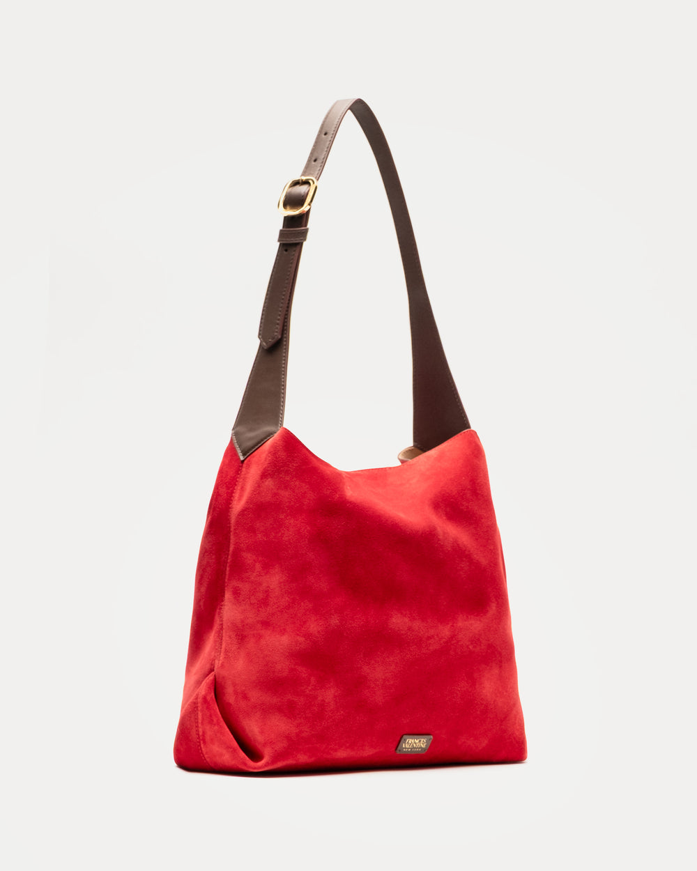 Brynn Suede Hobo - Red Large Tote Frances Valentine