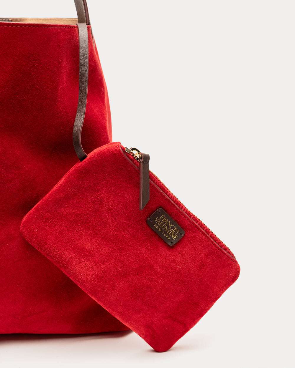 Brynn Suede Hobo - Red Large Tote Frances Valentine