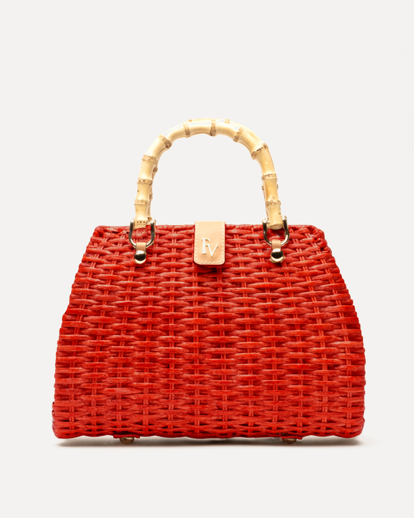 Rooster Wicker Basket - Red Basket Frances Valentine