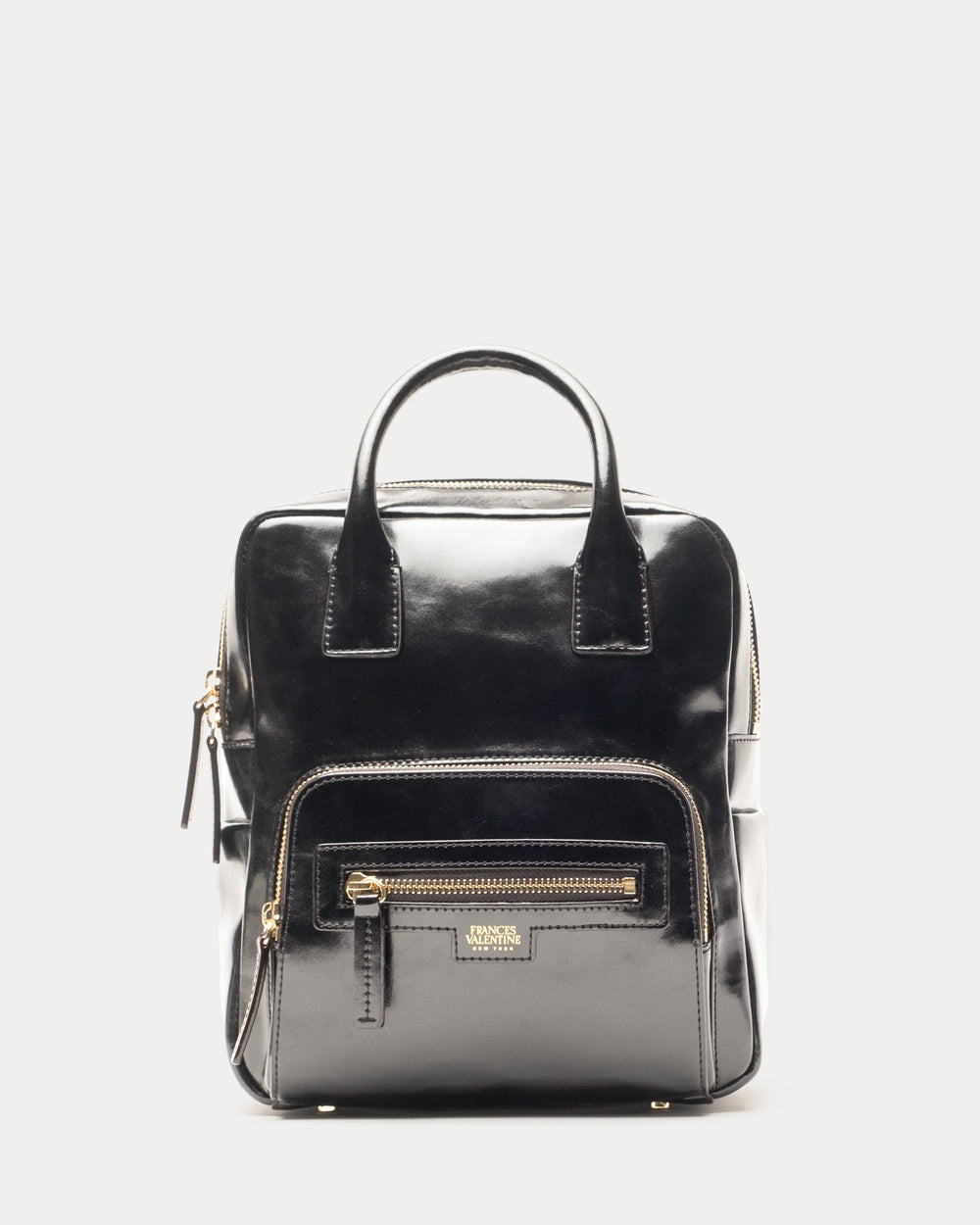 Small Casey Backpack - Glazed Leather Oyster Backpack Frances Valentine