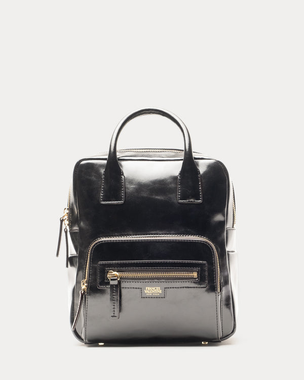 Small Casey Backpack - Glazed Leather Oyster Backpack Frances Valentine